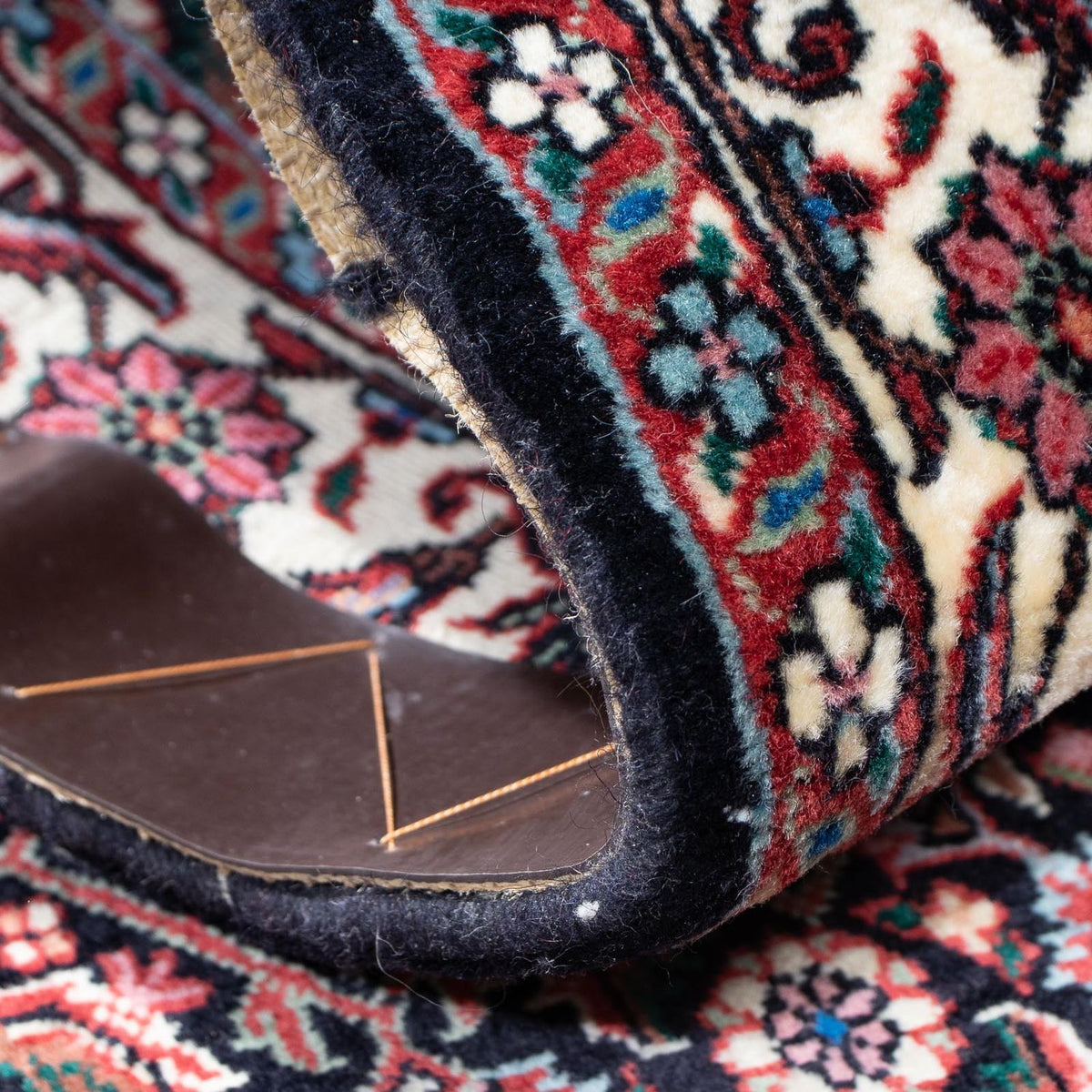 Biegacz Dywan perski - Bijar - 194 x 72 cm - ciemnoniebieski