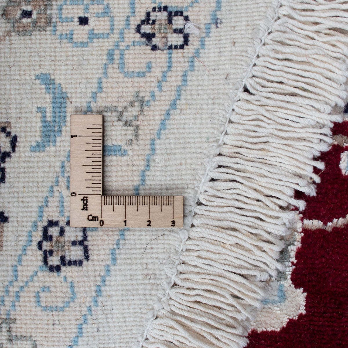 Dywan perski - Nain okrągły  - 300 x 300 cm - ciemna czerwień