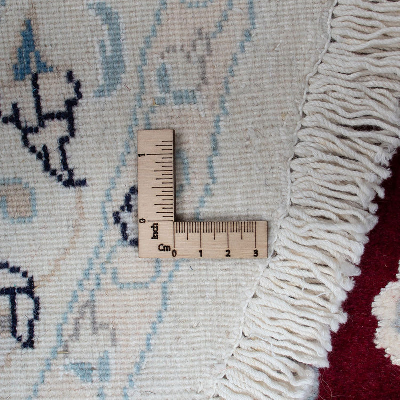 Dywan perski - Nain okrągły  - 300 x 300 cm - ciemna czerwień