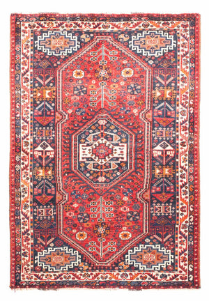 Perski dywan - Nomadyczny - 161 x 110 cm - ciemna czerwień