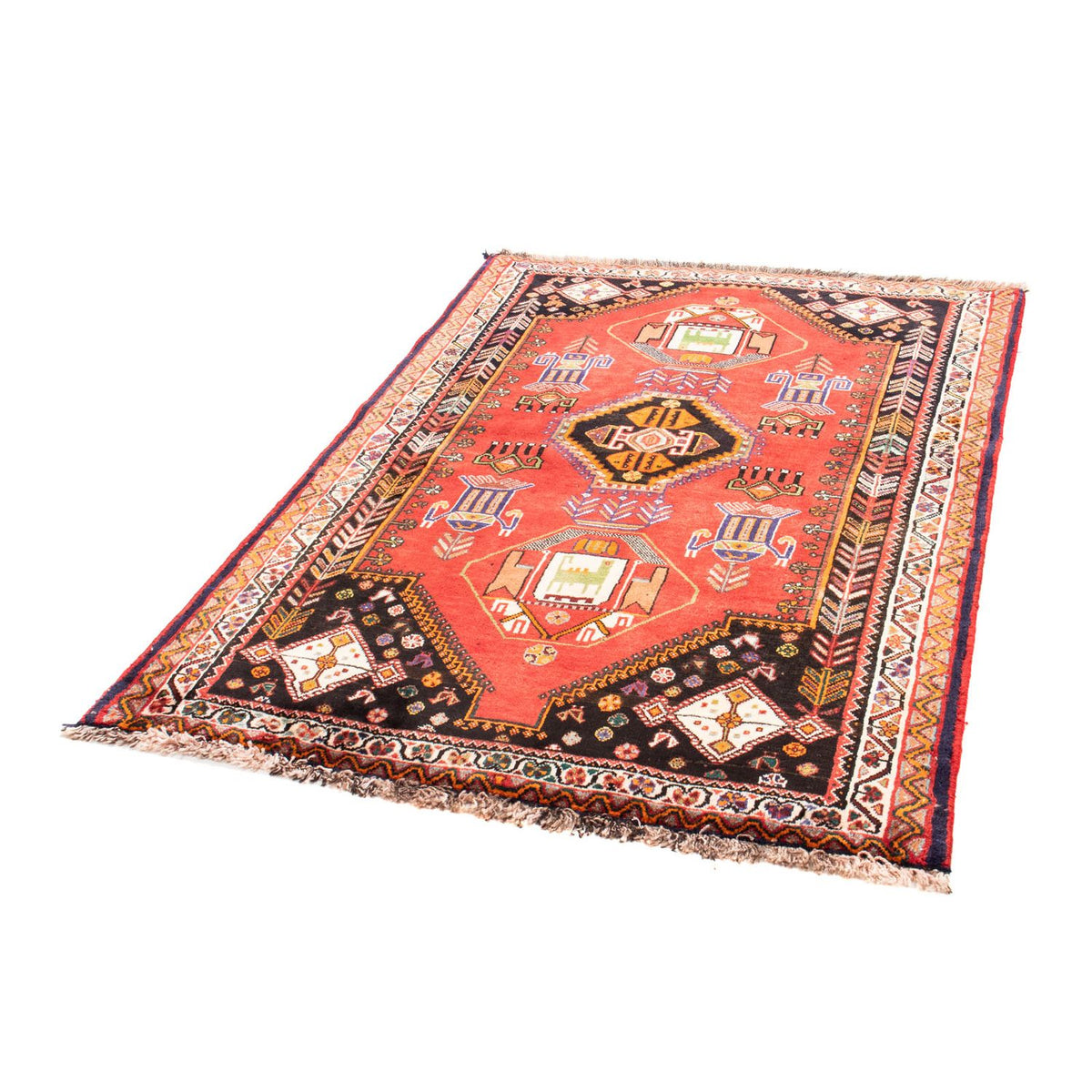 Perski dywan - Nomadyczny - 165 x 118 cm - ciemna czerwień