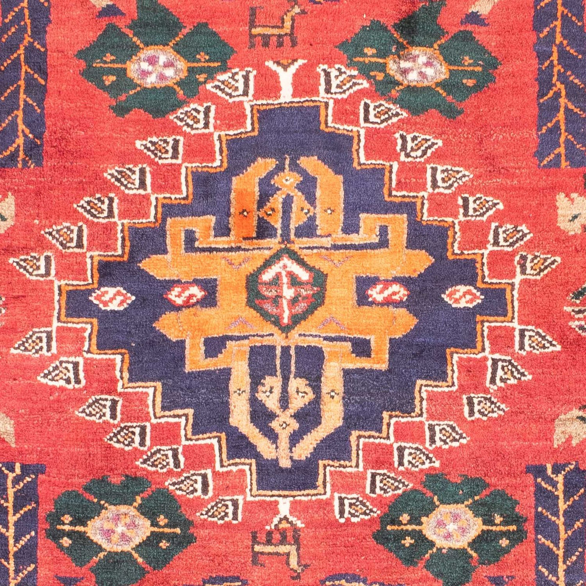 Perski dywan - Nomadyczny - 160 x 110 cm - ciemna czerwień