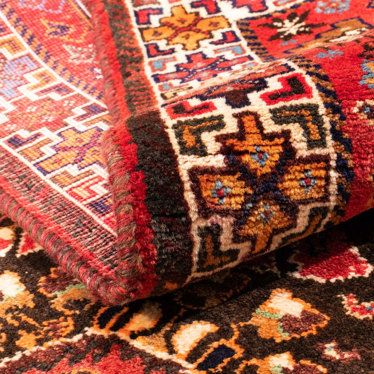 Perski dywan - Nomadyczny - 160 x 112 cm - ciemnoniebieski