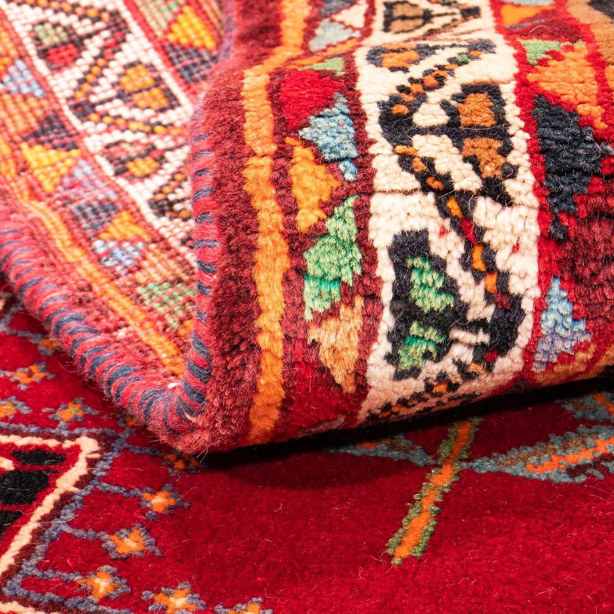 Perski dywan - Nomadyczny - 160 x 81 cm - ciemna czerwień