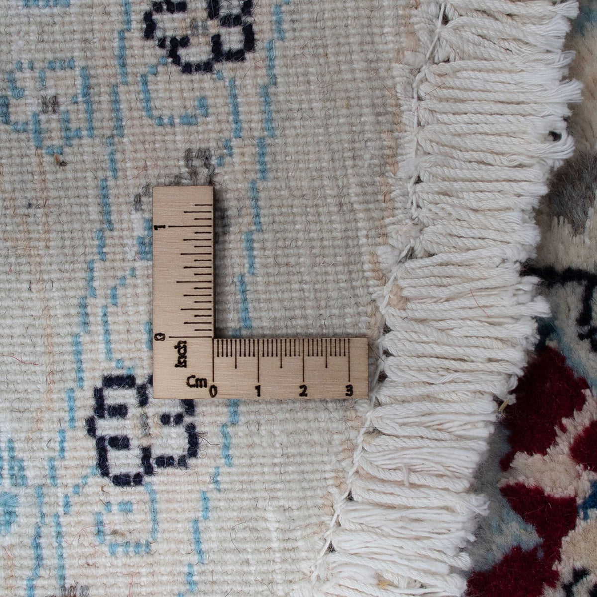 Dywan perski - Nain okrągły  - 295 x 295 cm - ciemna czerwień