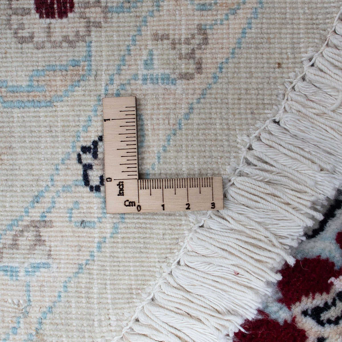 Dywan perski - Nain okrągły  - 295 x 295 cm - ciemna czerwień