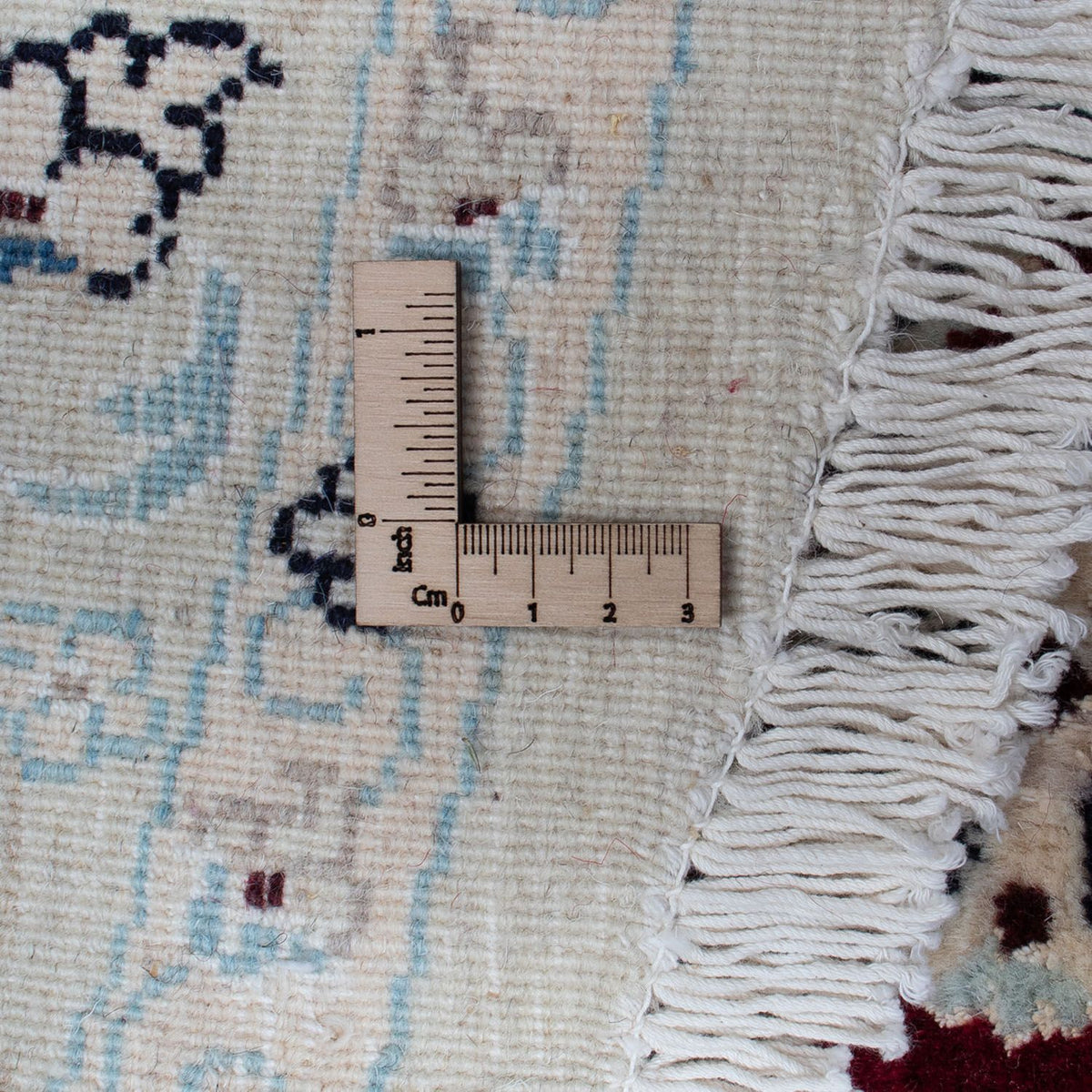 Dywan perski - Nain okrągły  - 293 x 293 cm - ciemna czerwień