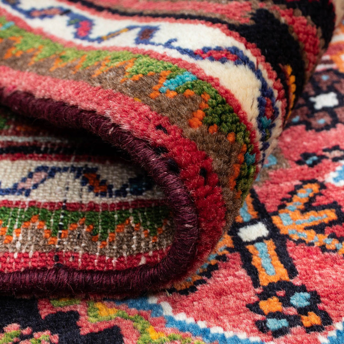 Perski dywan - Nomadyczny - 120 x 80 cm - czerwony