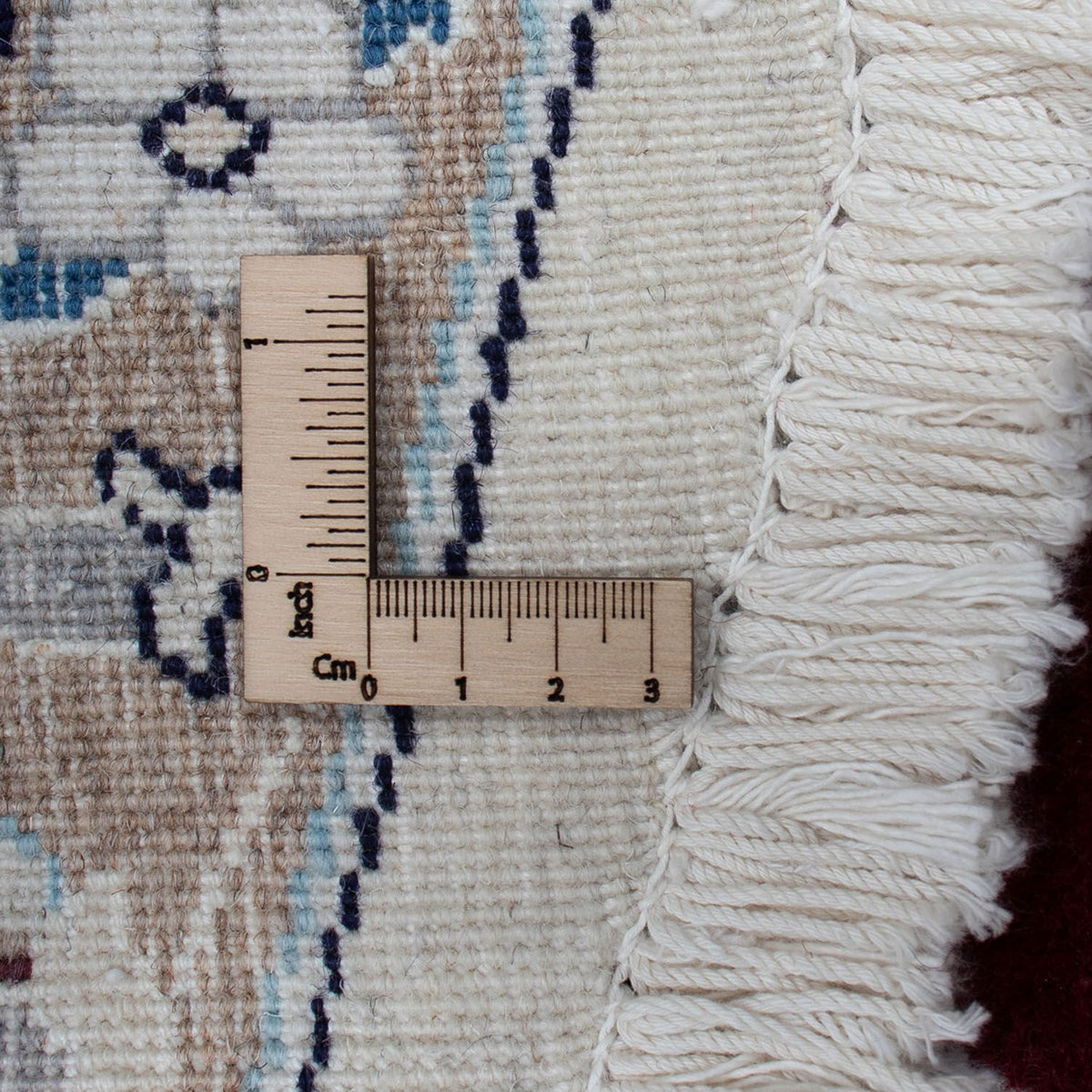 Dywan perski - Nain okrągły  - 245 x 245 cm - ciemna czerwień