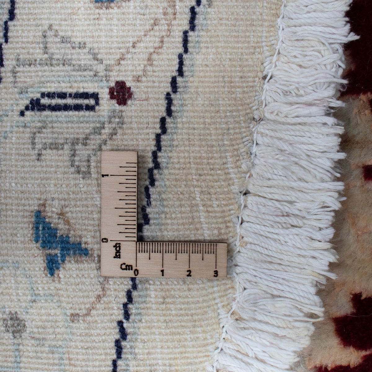 Dywan perski - Nain okrągły  - 280 x 280 cm - ciemna czerwień