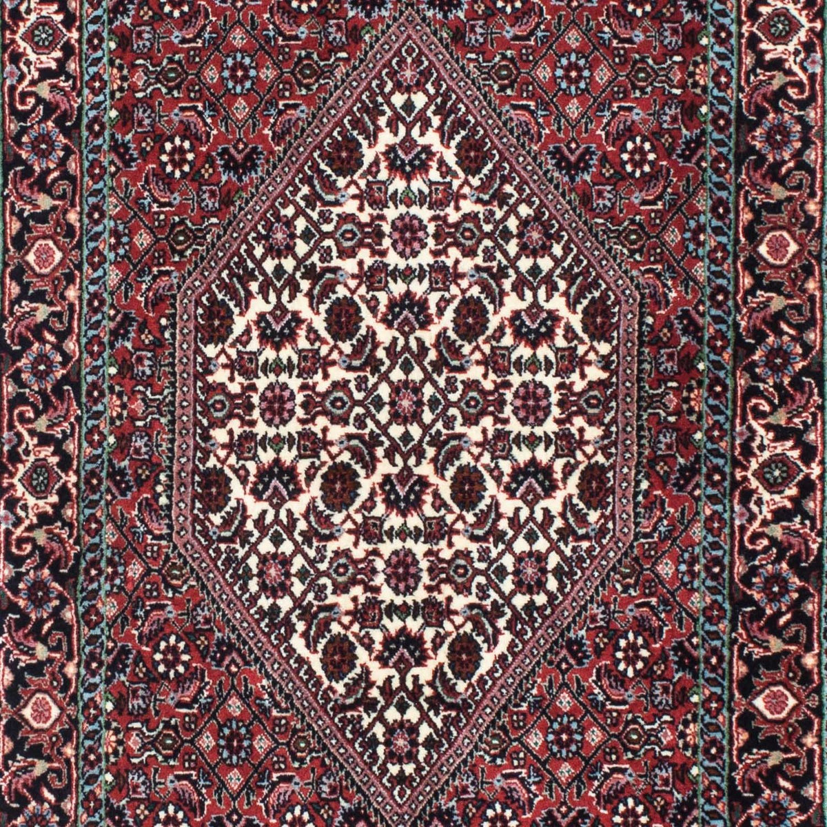 Biegacz Dywan perski - Bijar - 212 x 73 cm - czerwony