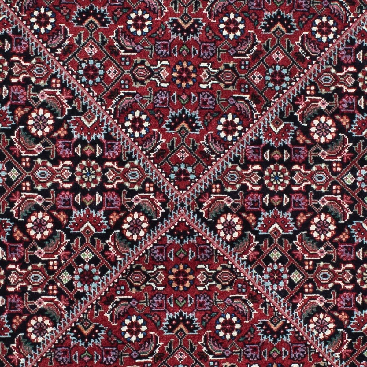 Biegacz Dywan perski - Bijar - 208 x 75 cm - ciemnoniebieski