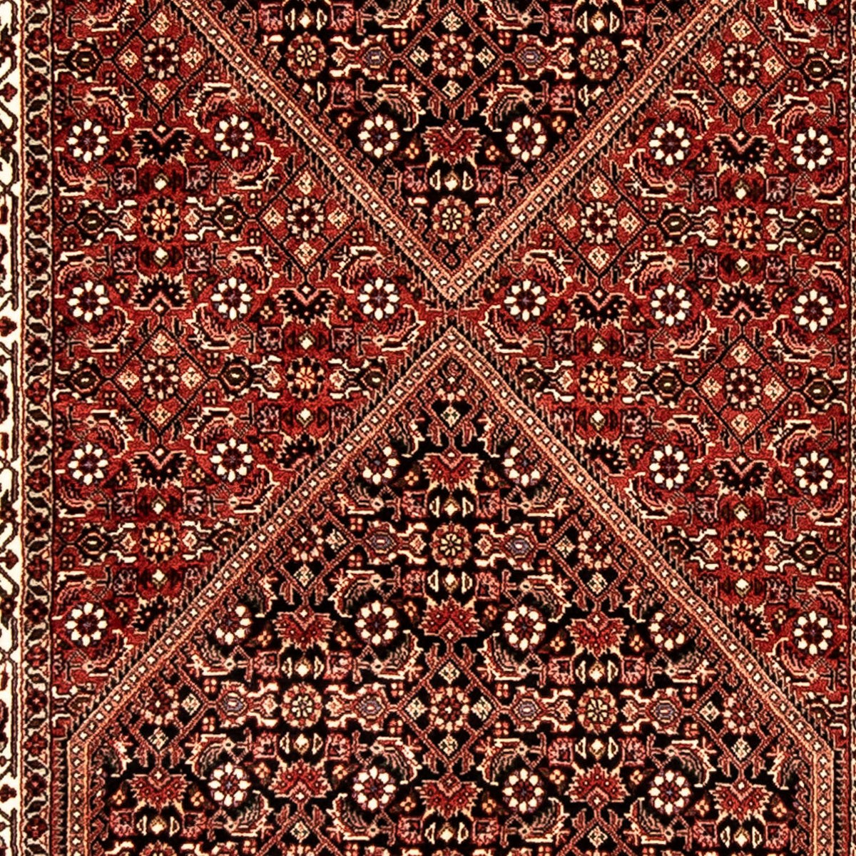 Biegacz Dywan perski - Bijar - 313 x 81 cm - wielokolorowy