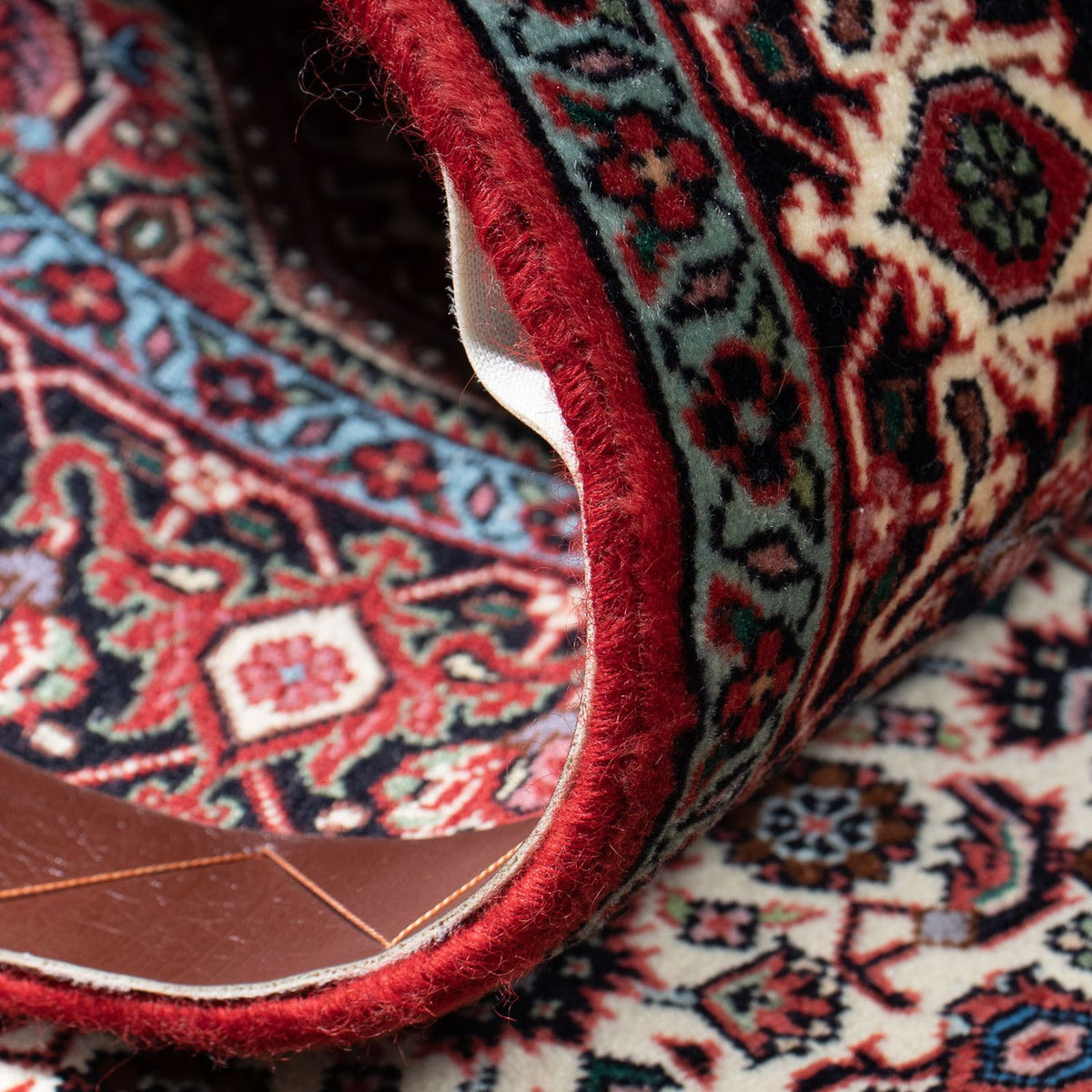 Biegacz Dywan perski - Bijar - 305 x 84 cm - beżowy