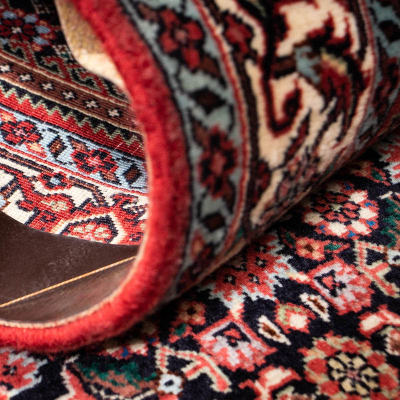 Biegacz Dywan perski - Bijar - 211 x 71 cm - ciemna czerwień