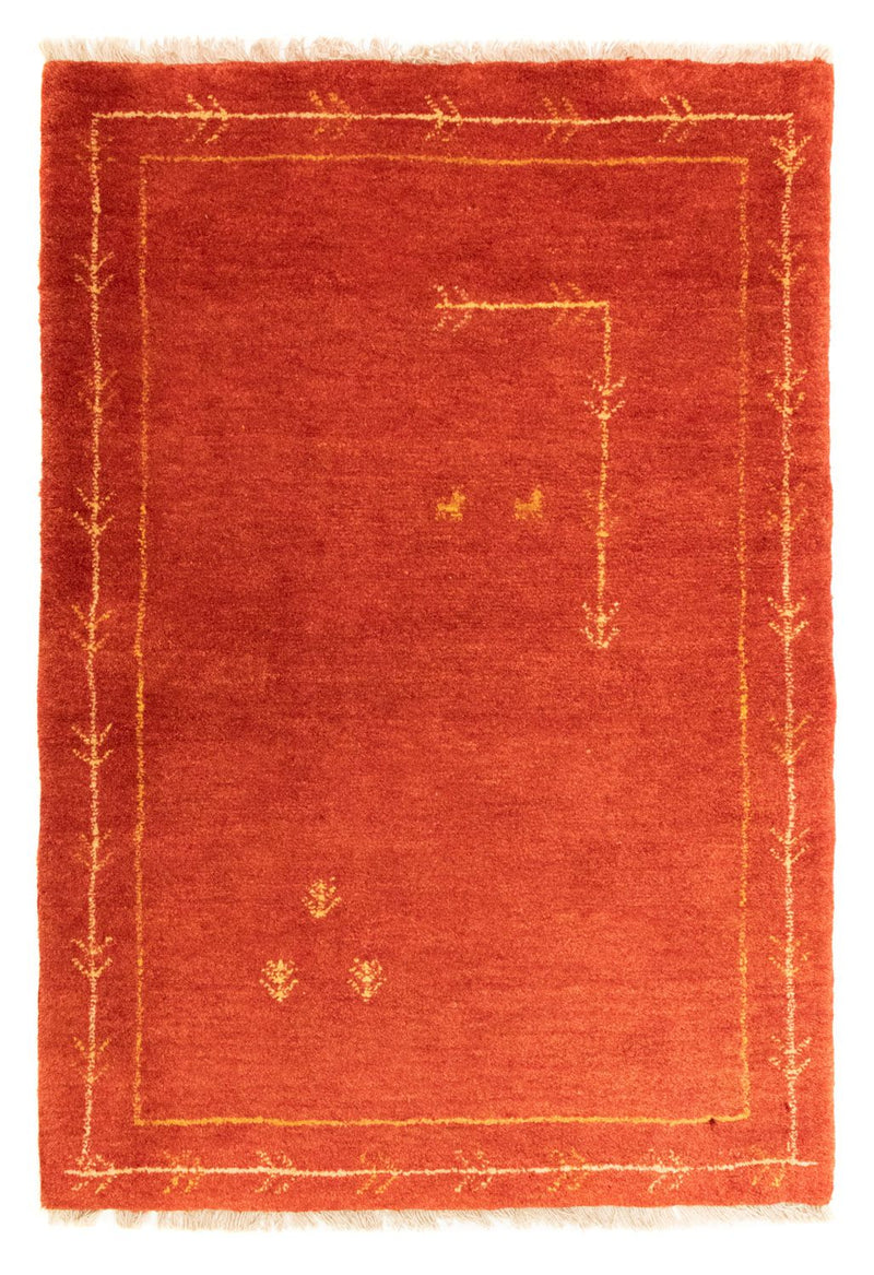 Dywan Gabbeh - perski - 126 x 85 cm - czerwony