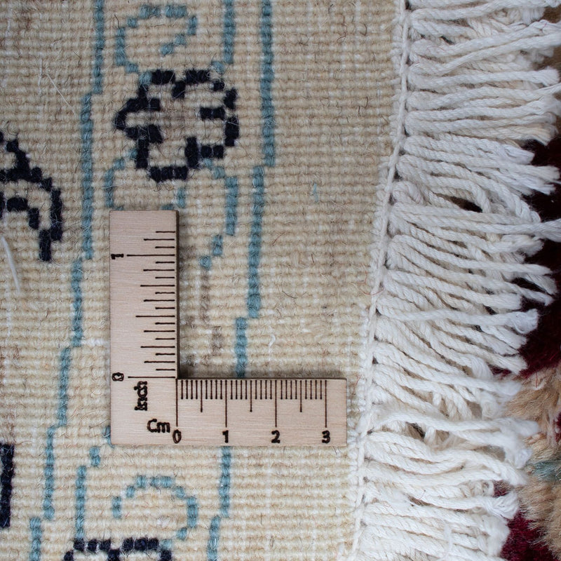 Dywan perski - Nain okrągły  - 295 x 295 cm - ciemna czerwień