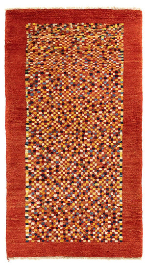 Dywan Gabbeh - perski - 135 x 72 cm - ciemna czerwień