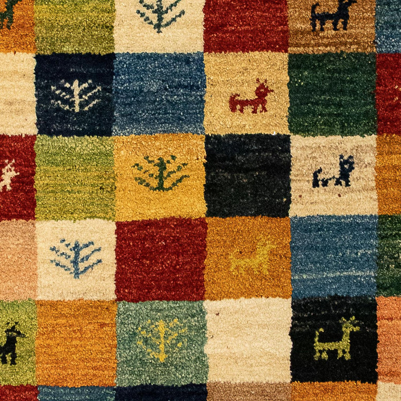 Dywan Gabbeh - perski - 136 x 72 cm - ciemna czerwień