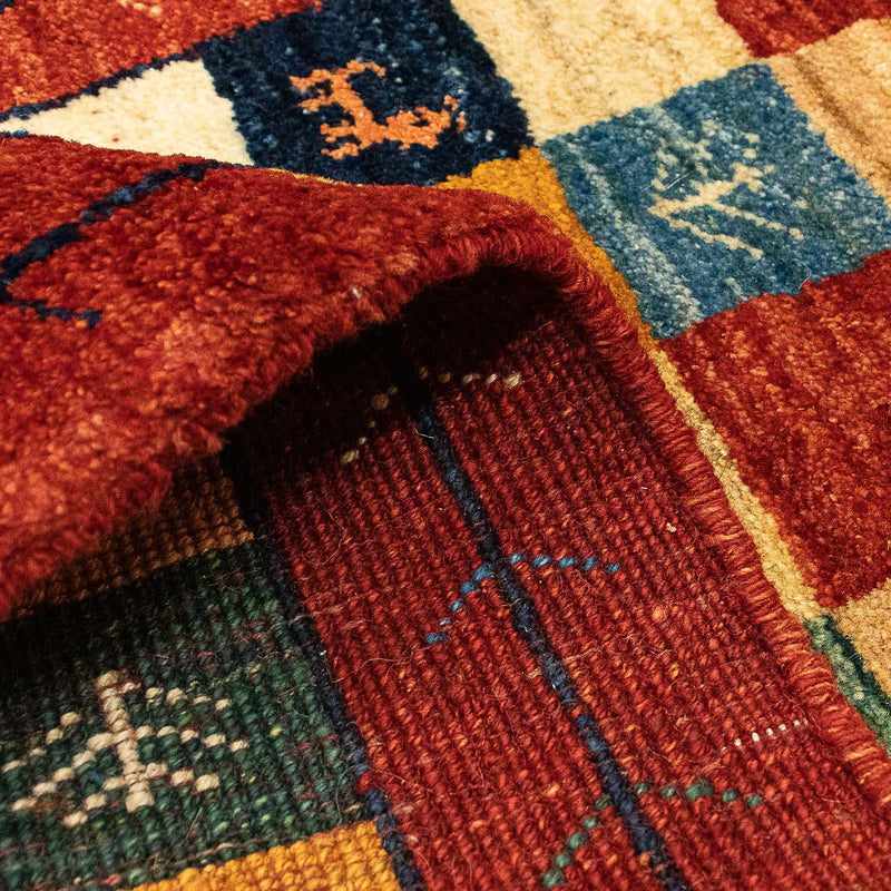 Dywan Gabbeh - perski - 136 x 72 cm - ciemna czerwień