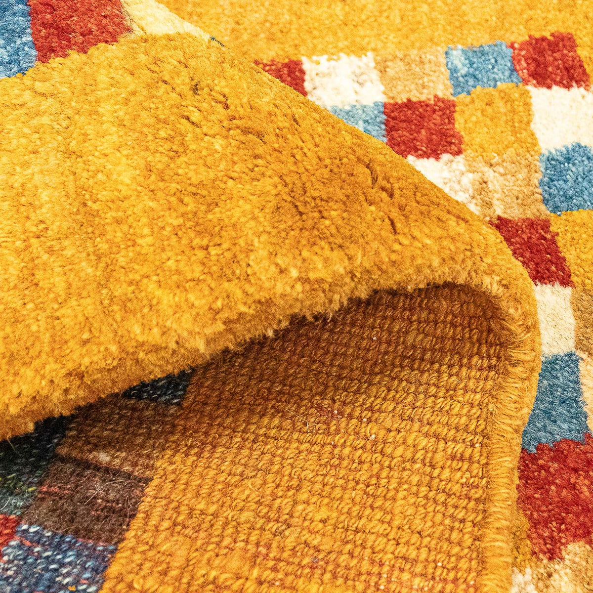 Dywan Gabbeh - perski - 137 x 73 cm - brązowy