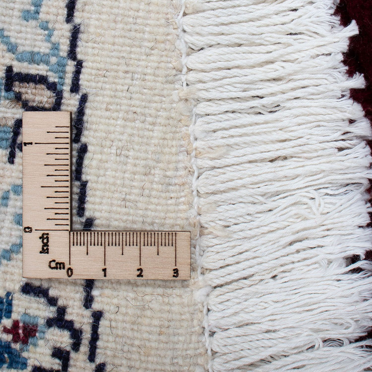 Dywan perski - Nain okrągły  - 252 x 252 cm - ciemna czerwień