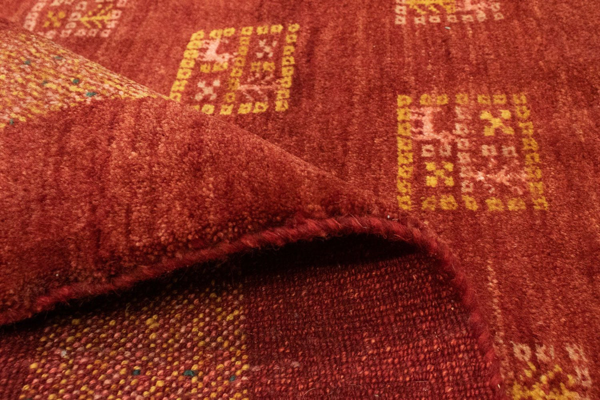 Dywan Gabbeh - perski - 187 x 149 cm - czerwony