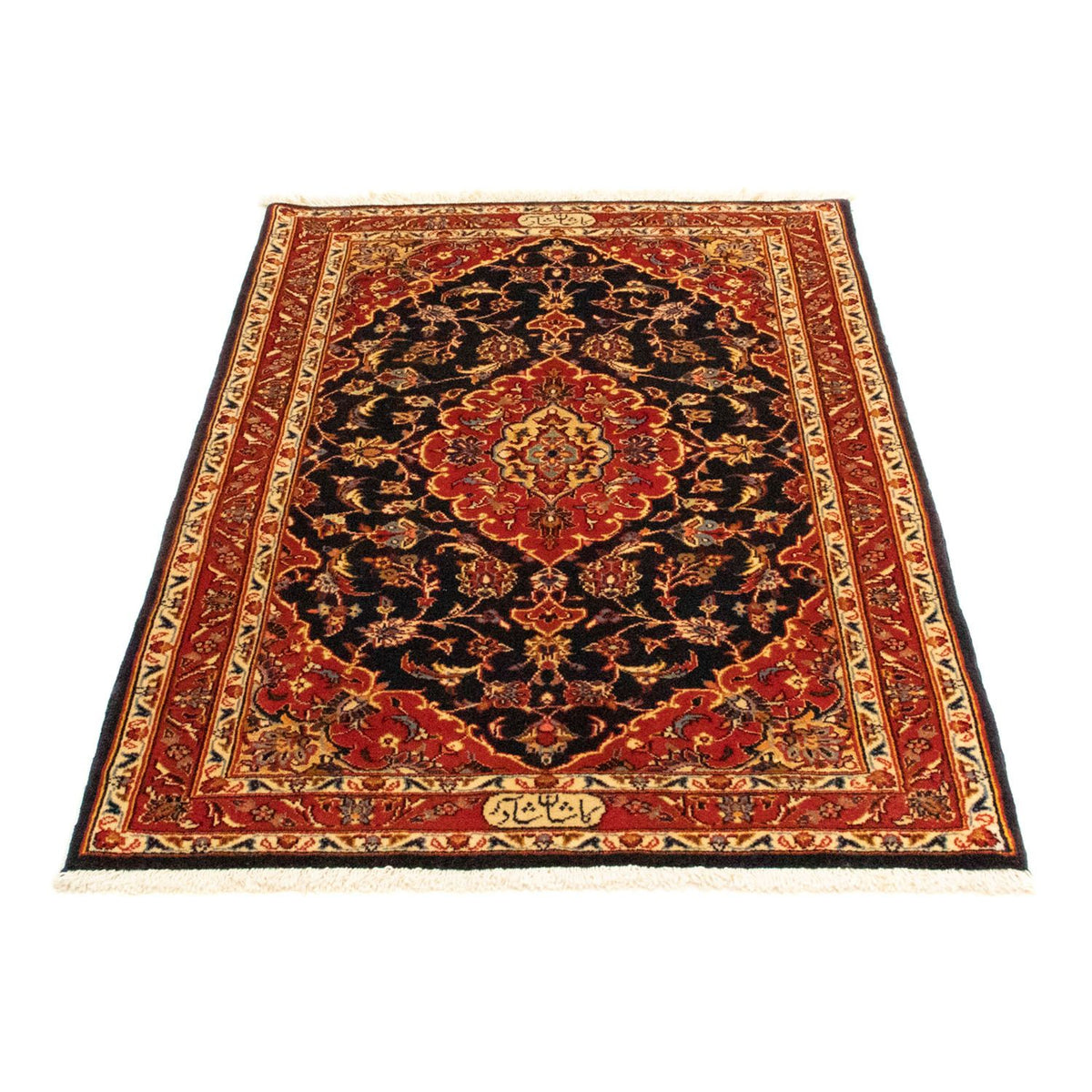 Dywan perski - Keshan - 115 x 83 cm - ciemnoniebieski