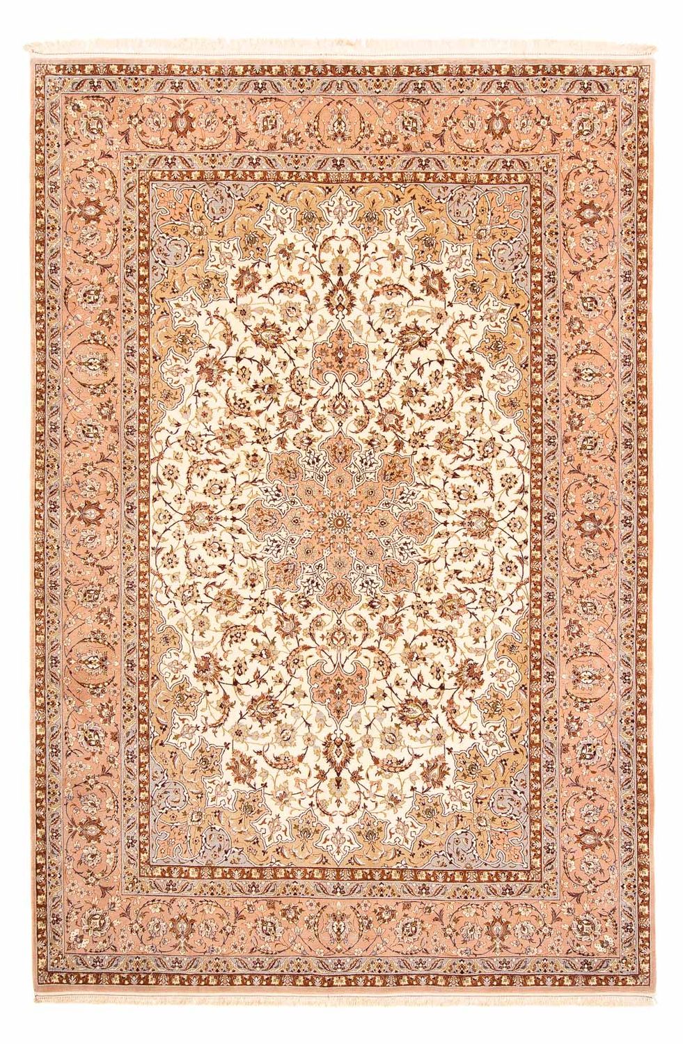 Dywan perski - Isfahan - Premium - 291 x 200 cm - jasnobrązowy