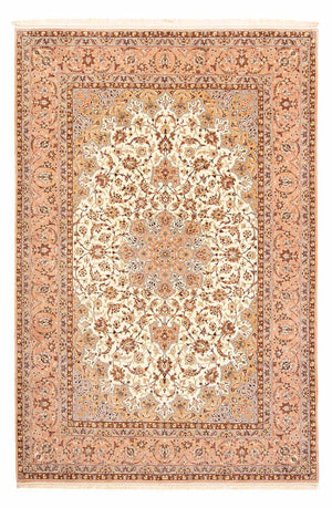 Dywan perski - Isfahan - Premium - 291 x 200 cm - jasnobrązowy