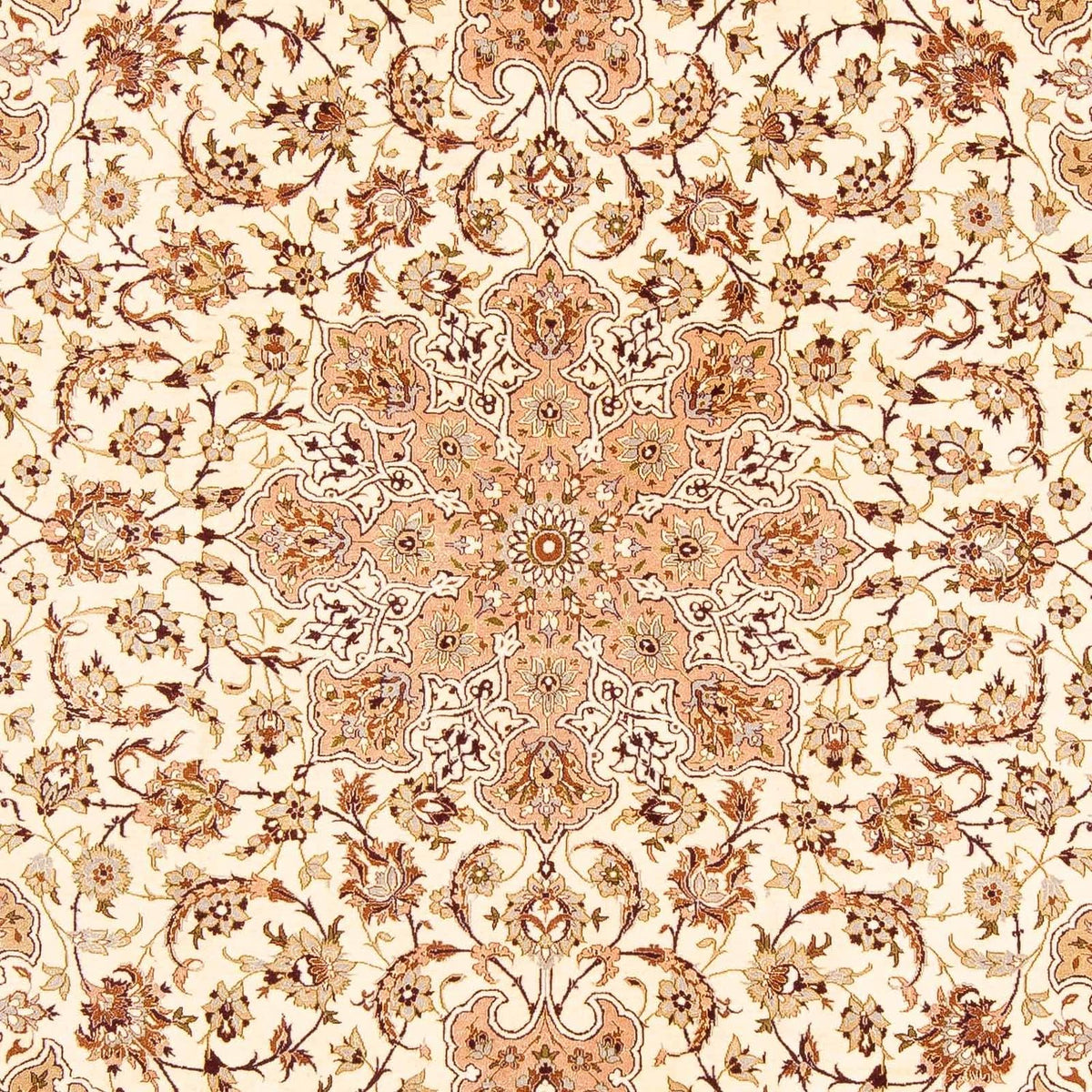 Dywan perski - Isfahan - Premium - 291 x 200 cm - jasnobrązowy