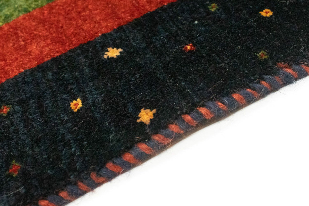 Biegacz Dywan Gabbeh - Loribaft Perski - 203 x 94 cm - wielokolorowy