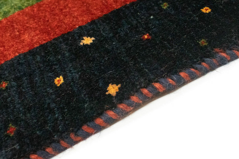 Biegacz Dywan Gabbeh - Loribaft Perski - 203 x 94 cm - wielokolorowy