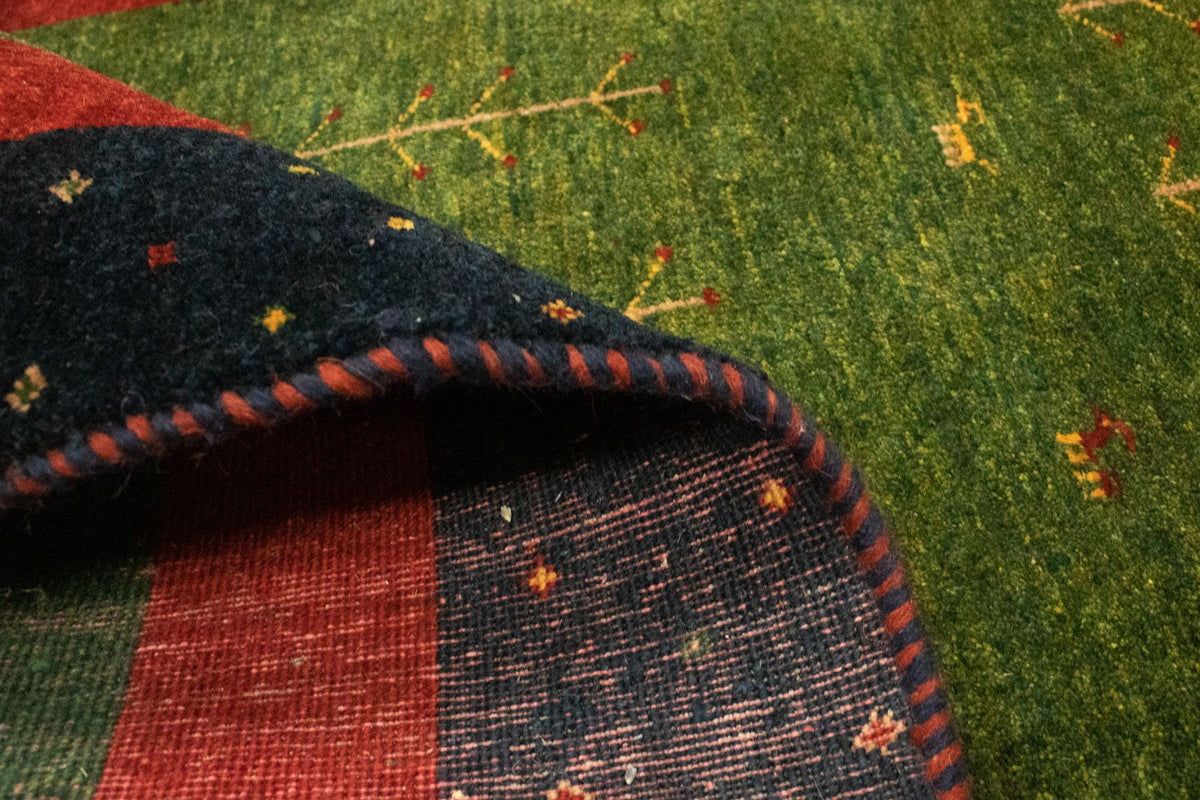 Biegacz Dywan Gabbeh - Loribaft Perski - 203 x 94 cm - wielokolorowy