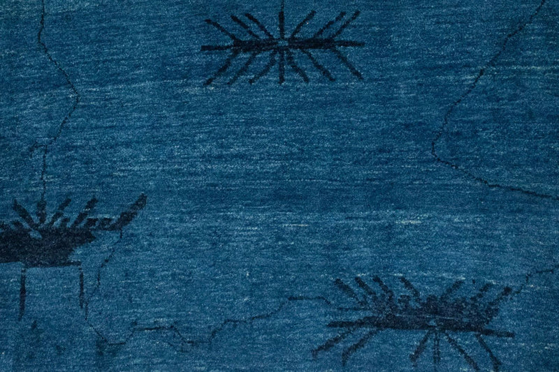 Dywan Gabbeh - Loribaft Perski - 150 x 102 cm - ciemnoniebieski