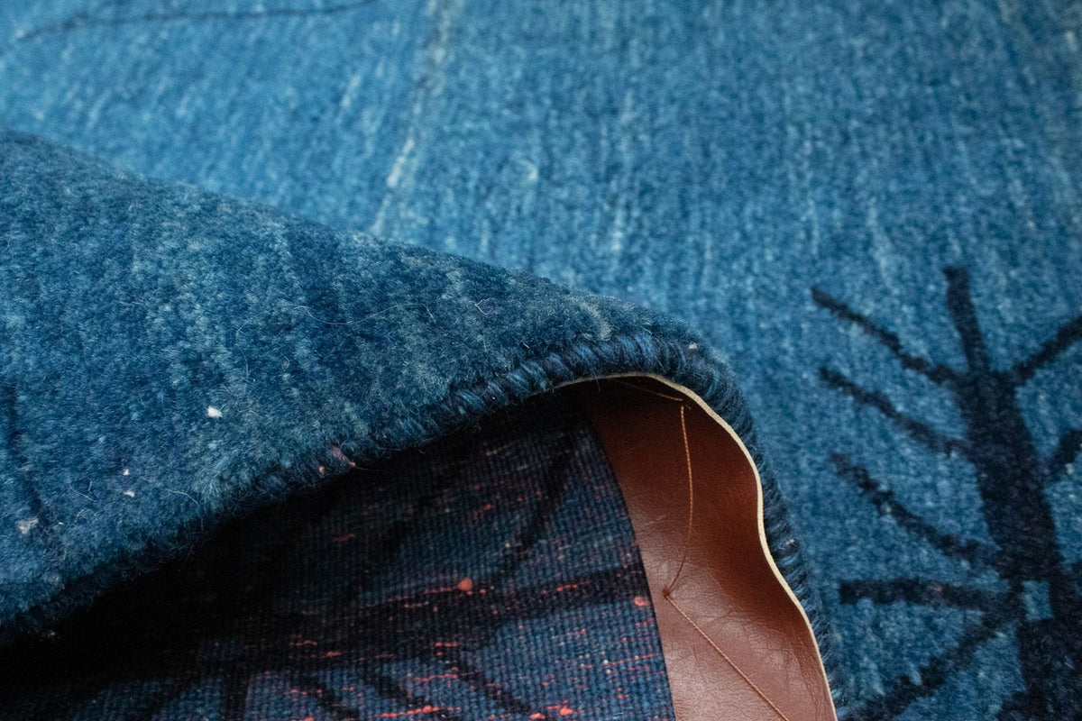 Dywan Gabbeh - Loribaft Perski - 150 x 102 cm - ciemnoniebieski