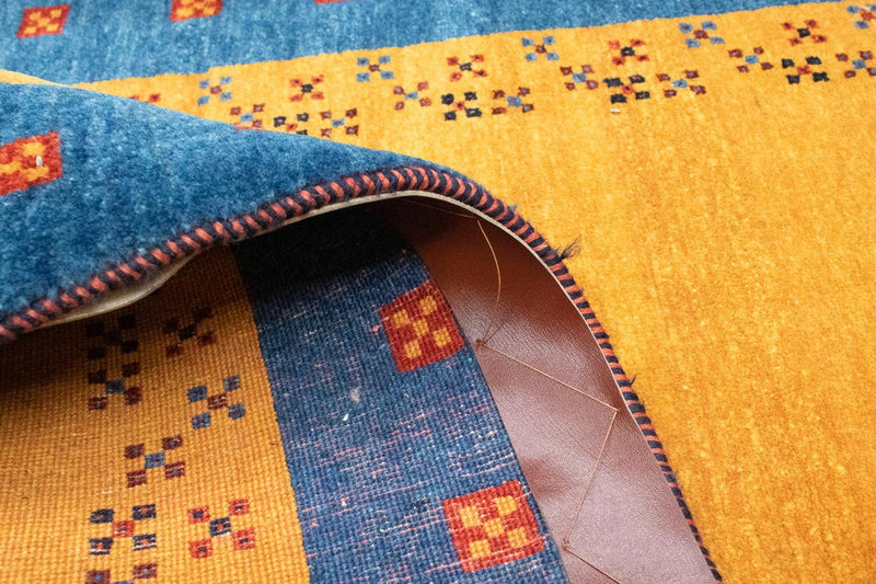 Biegacz Dywan Gabbeh - Loribaft Perski - 214 x 88 cm - wielokolorowy