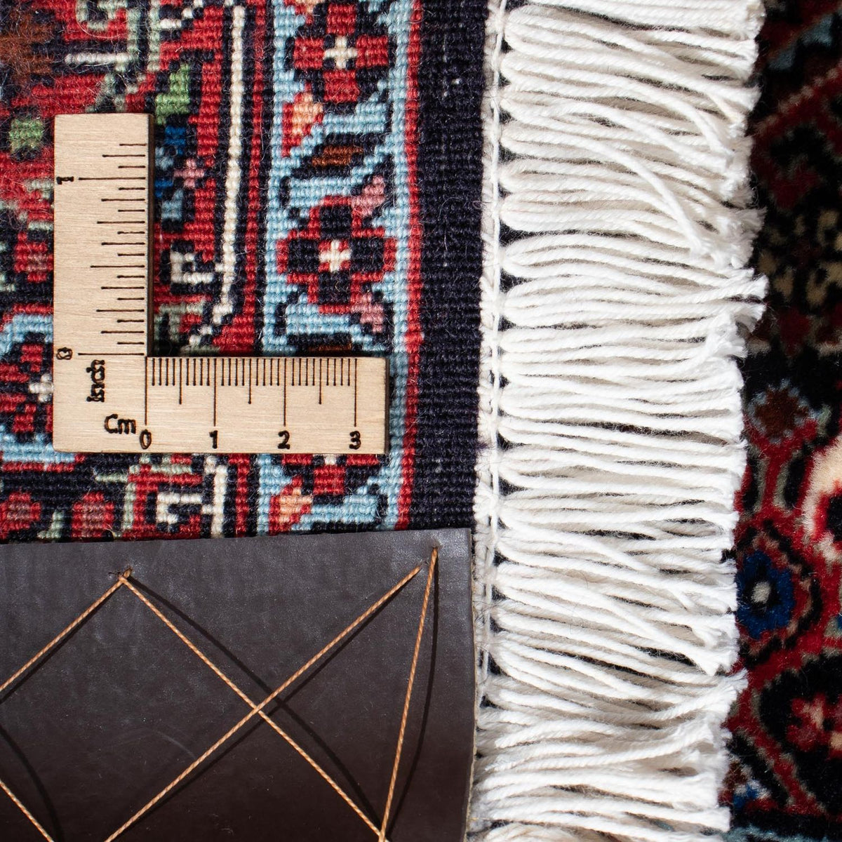 Biegacz Dywan perski - Bijar - 194 x 79 cm - ciemnoniebieski