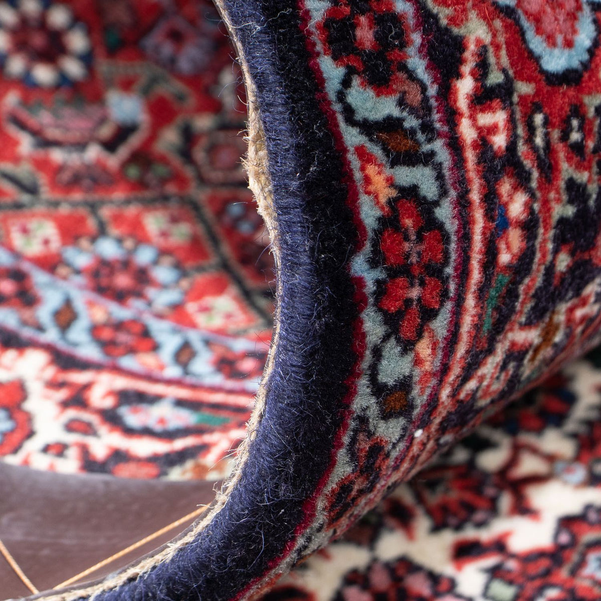 Biegacz Dywan perski - Bijar - 215 x 80 cm - niebieski