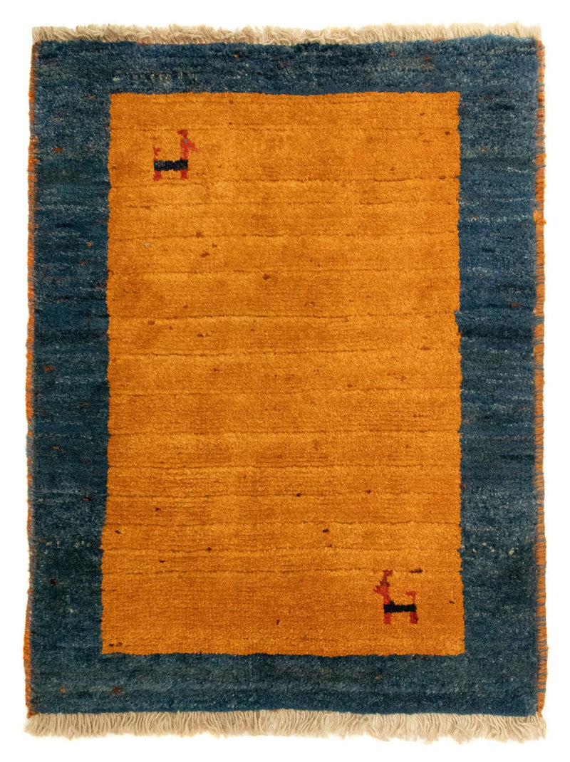 Dywan Gabbeh - perski - 85 x 64 cm - złoto