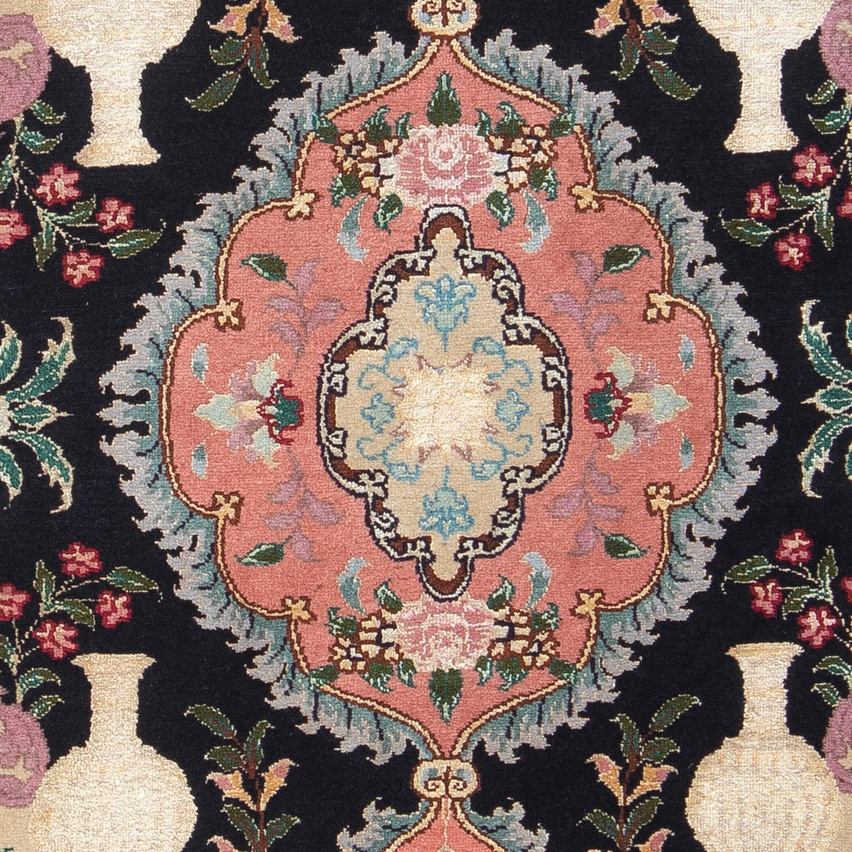 Dywan perski - Tabriz - Królewski - 92 x 65 cm - ciemnoniebieski