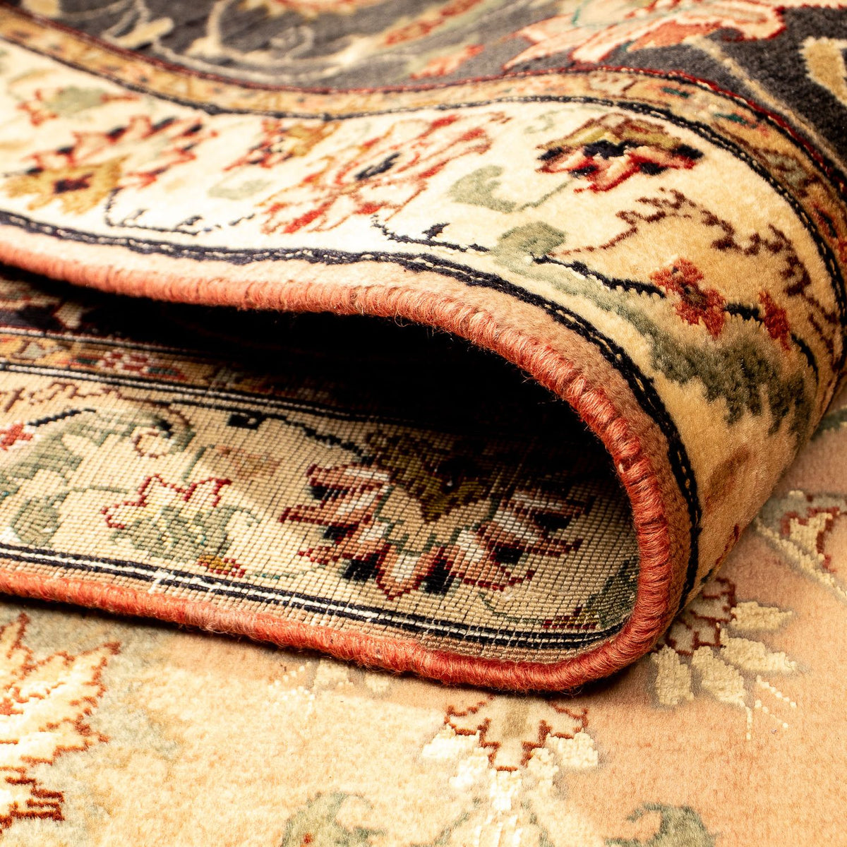 Dywan perski - Tabriz - Królewski - 346 x 255 cm - jasnobrązowy