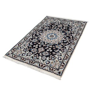 Dywan perski - Nain - 137 x 92 cm - ciemnoniebieski