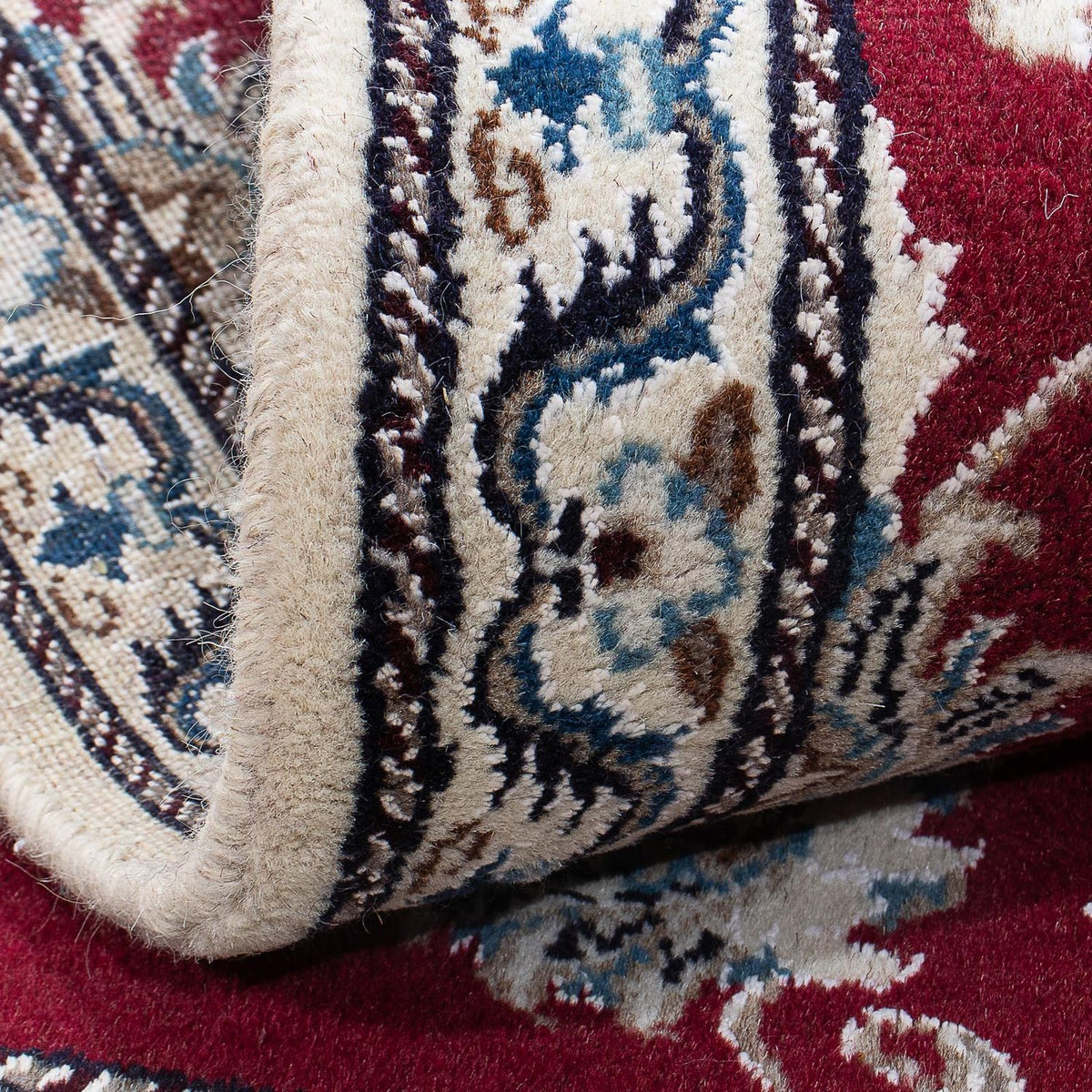 Dywan perski - Nain - 142 x 95 cm - ciemna czerwień