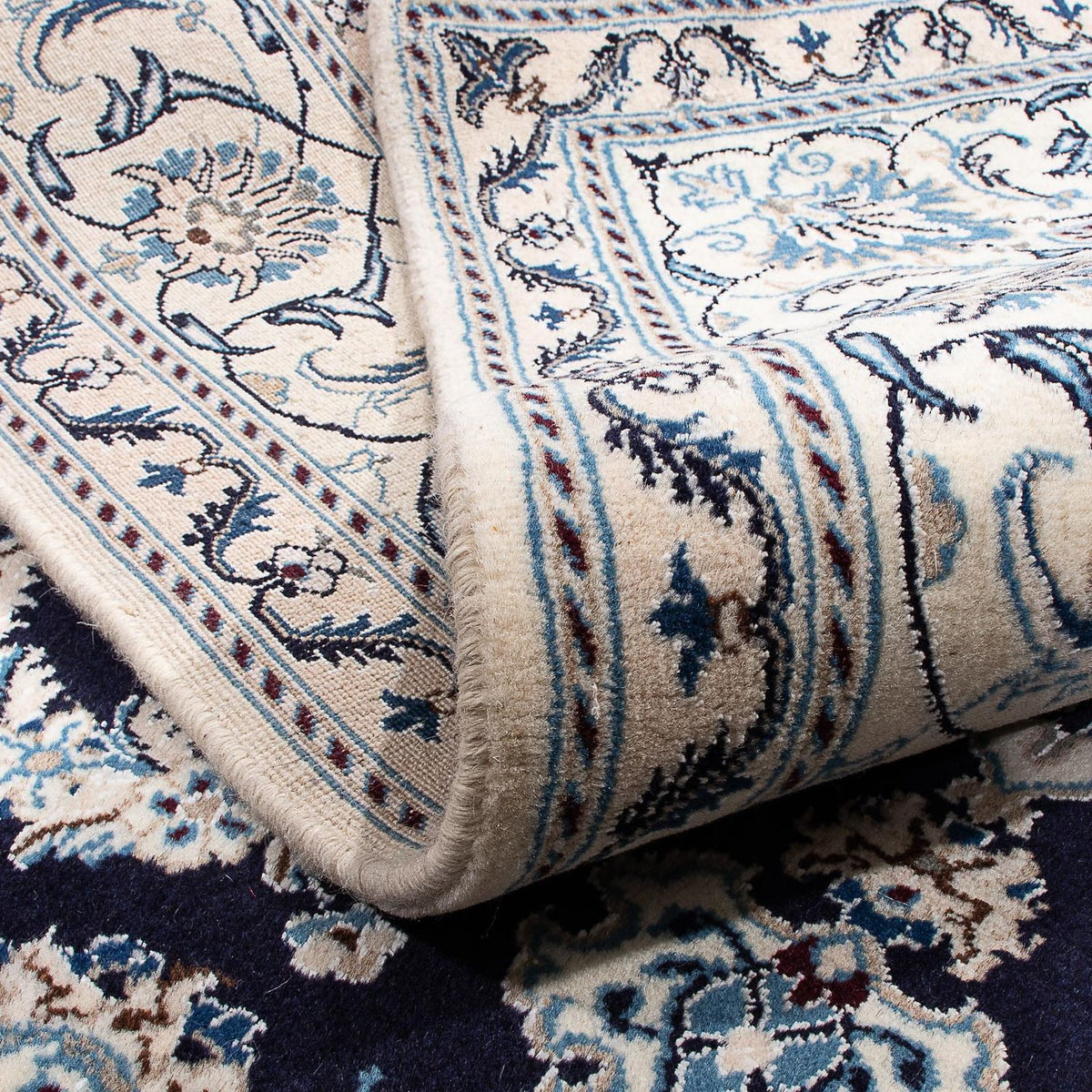 Dywan perski - Nain - 250 x 194 cm - ciemnoniebieski