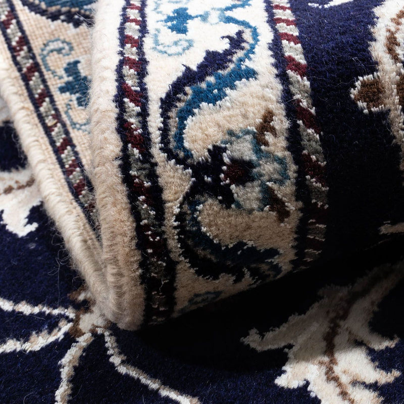 Dywan perski - Nain - 136 x 68 cm - ciemnoniebieski