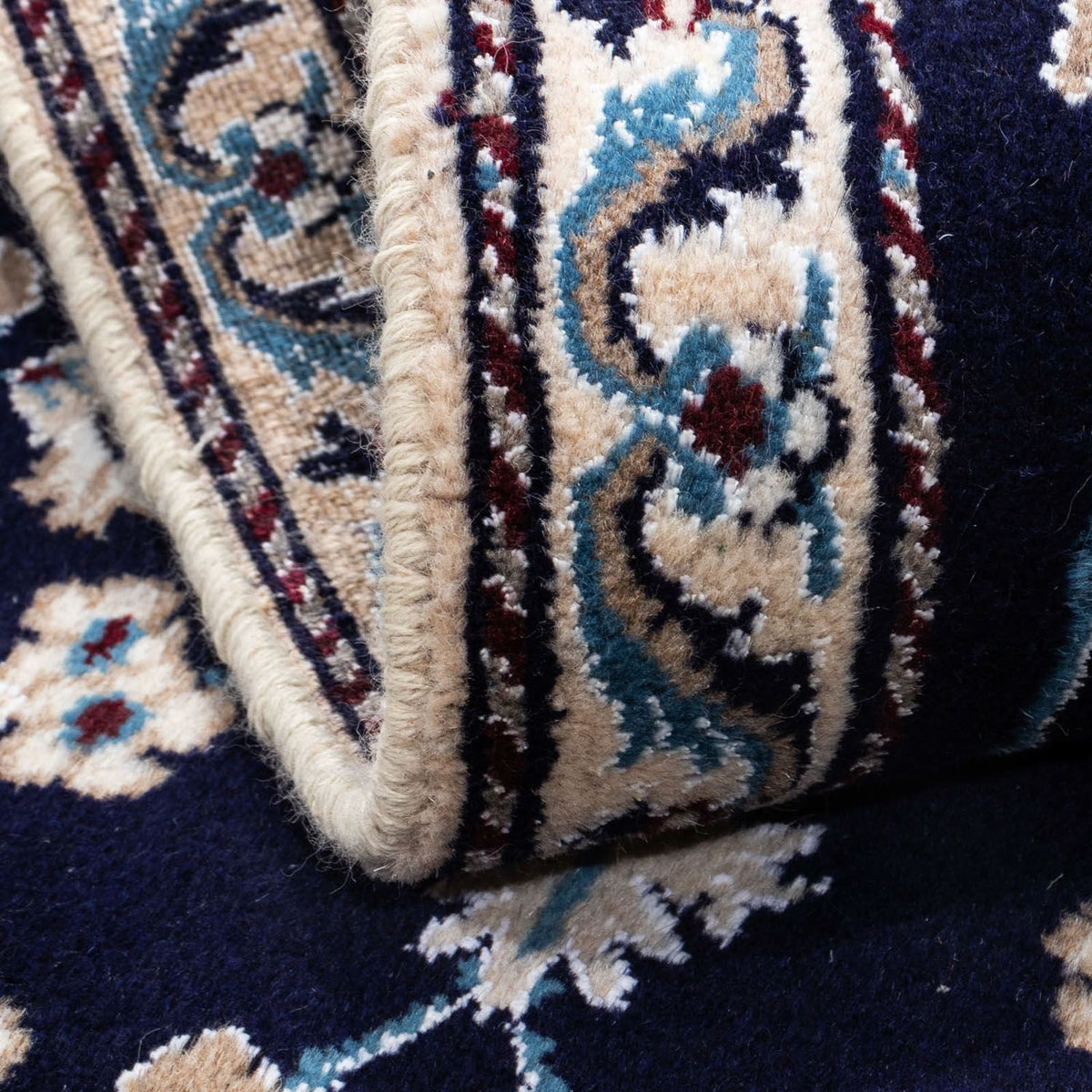 Dywan perski - Nain - 141 x 67 cm - ciemnoniebieski