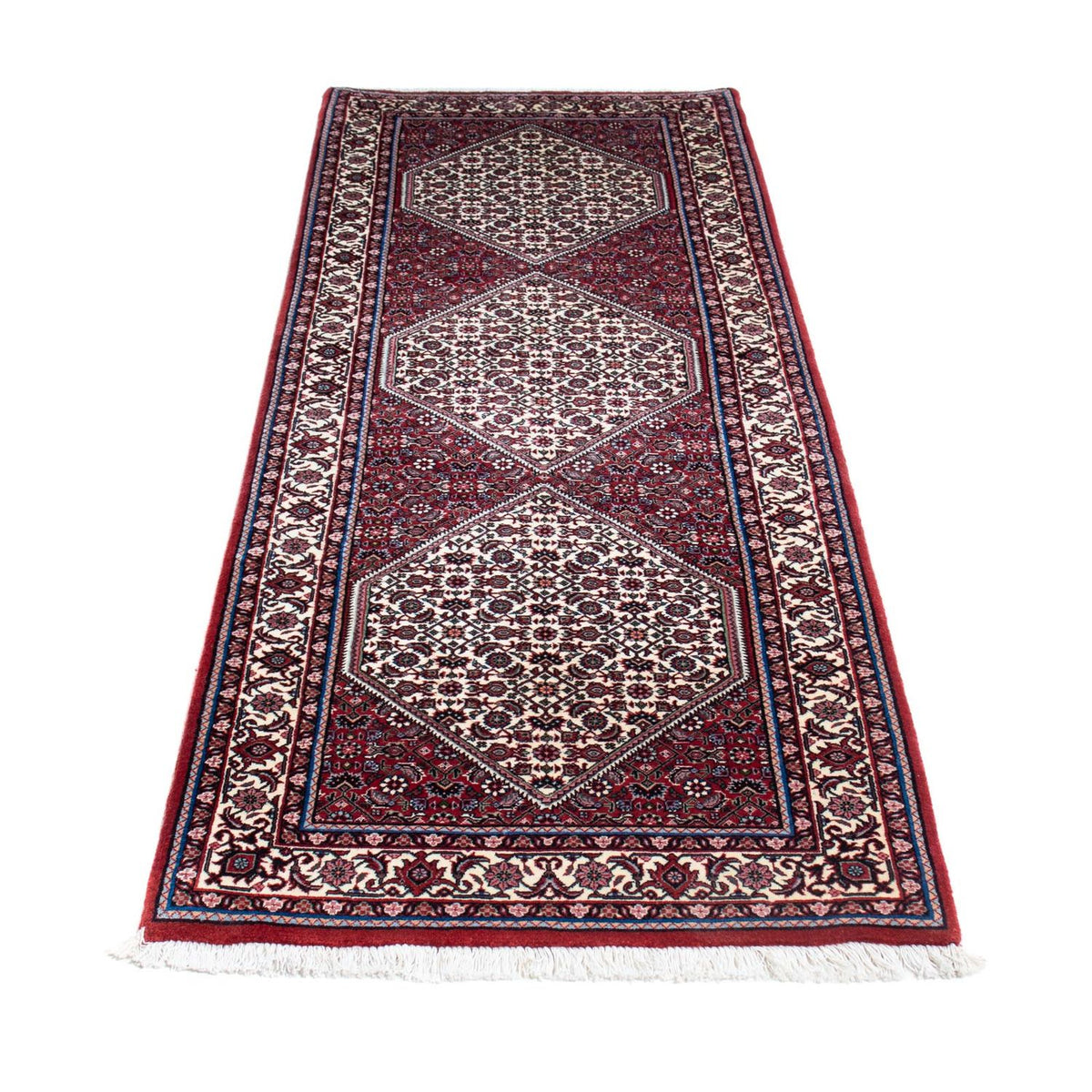 Biegacz Dywan perski - Bijar - 213 x 76 cm - beżowy