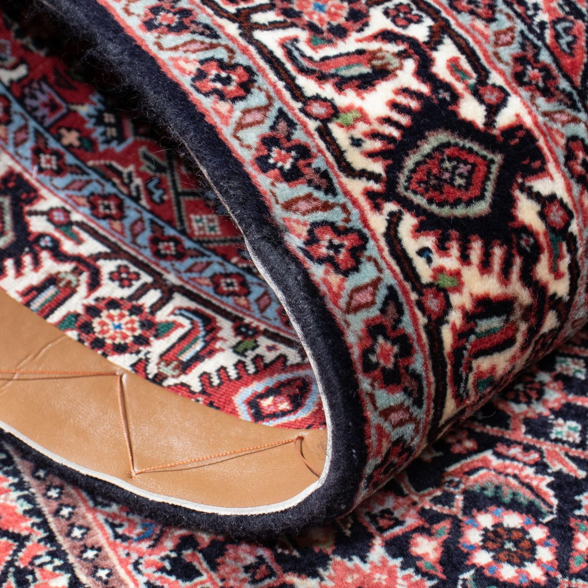 Biegacz Dywan perski - Bijar - 196 x 72 cm - ciemnoniebieski