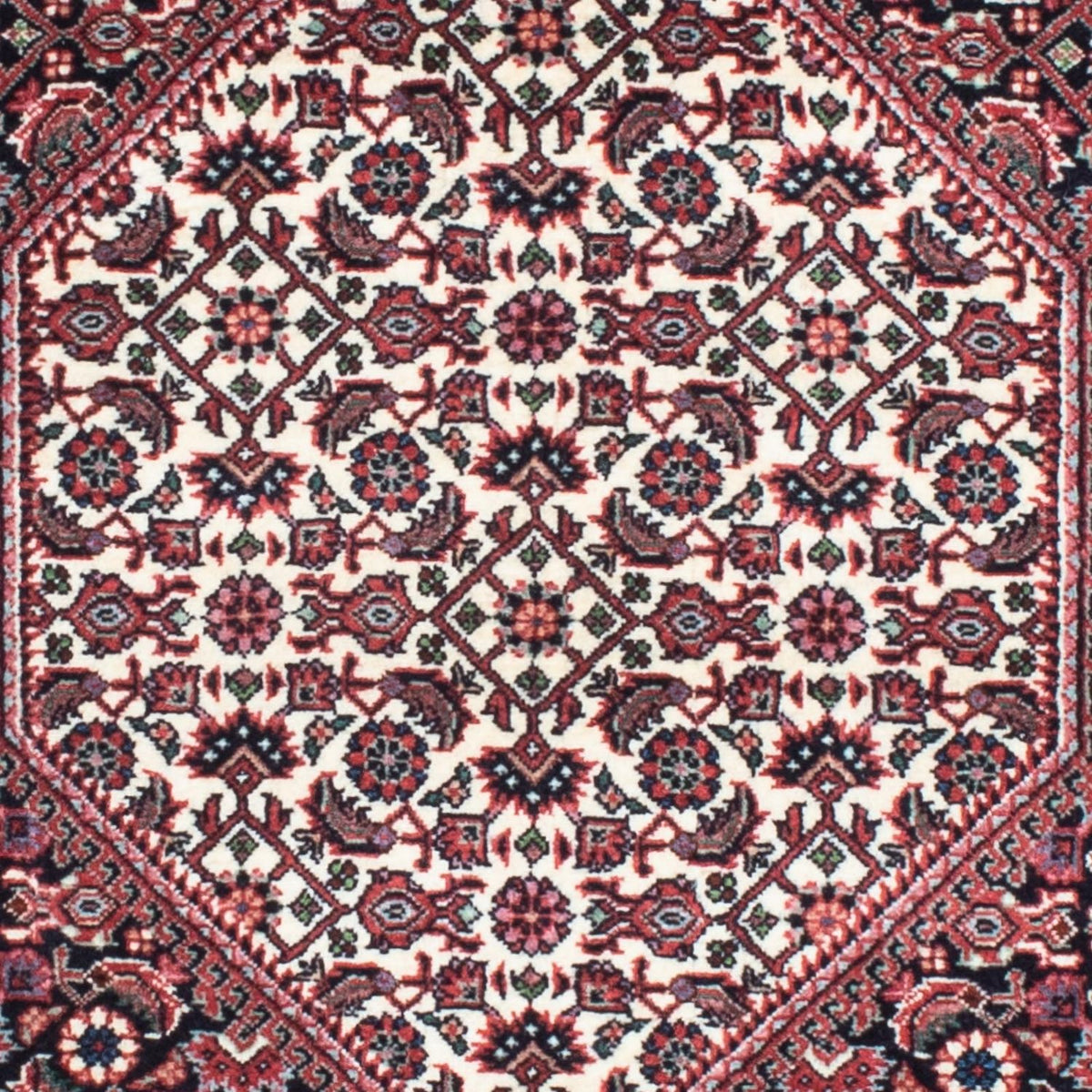 Biegacz Dywan perski - Bijar - 190 x 74 cm - ciemnoniebieski